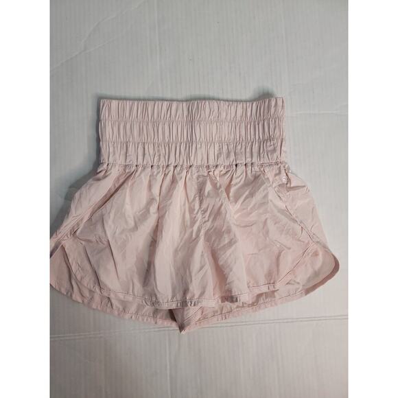 FREE PEOPLE Movement Boxing Shorts SZ M The Way Home High Rise Lined Light Pink - Picture 1 of 9